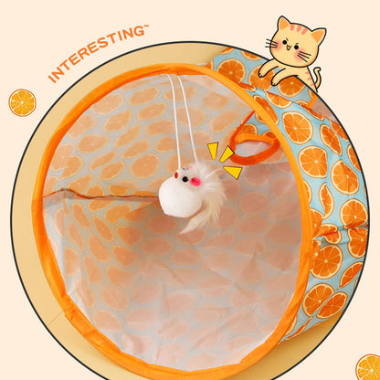 Cat Tunnel Toy – Foldable Crinkle Interactive Multi-Hole Play Tunnel