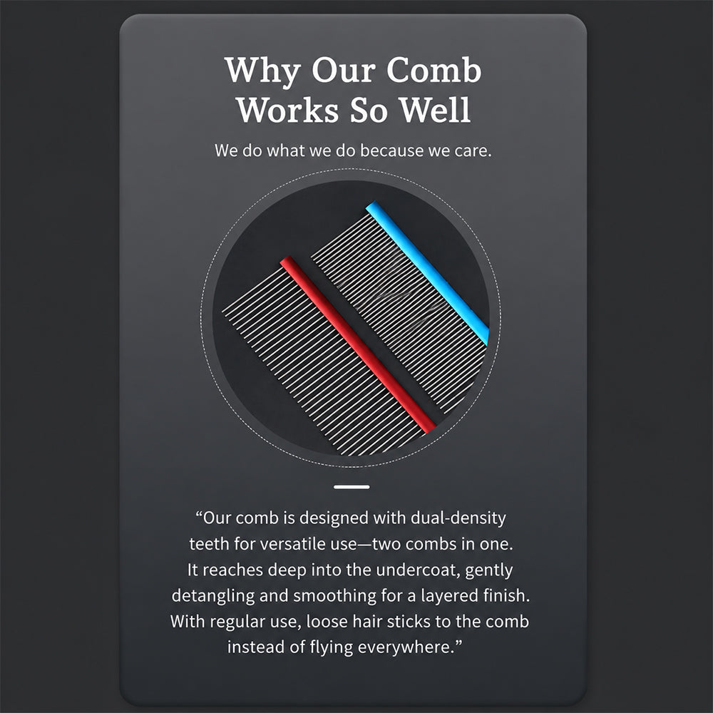 Pet Steel Comb Grooming Detangling Fine Tooth