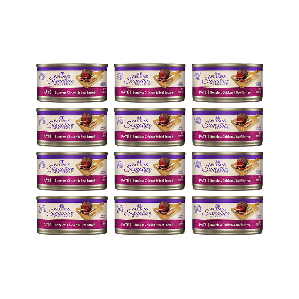 WELLNESS Core Signature Selects Flaked Skipjack Tuna & Wild Salmon Wet Cat Food 79g x 12