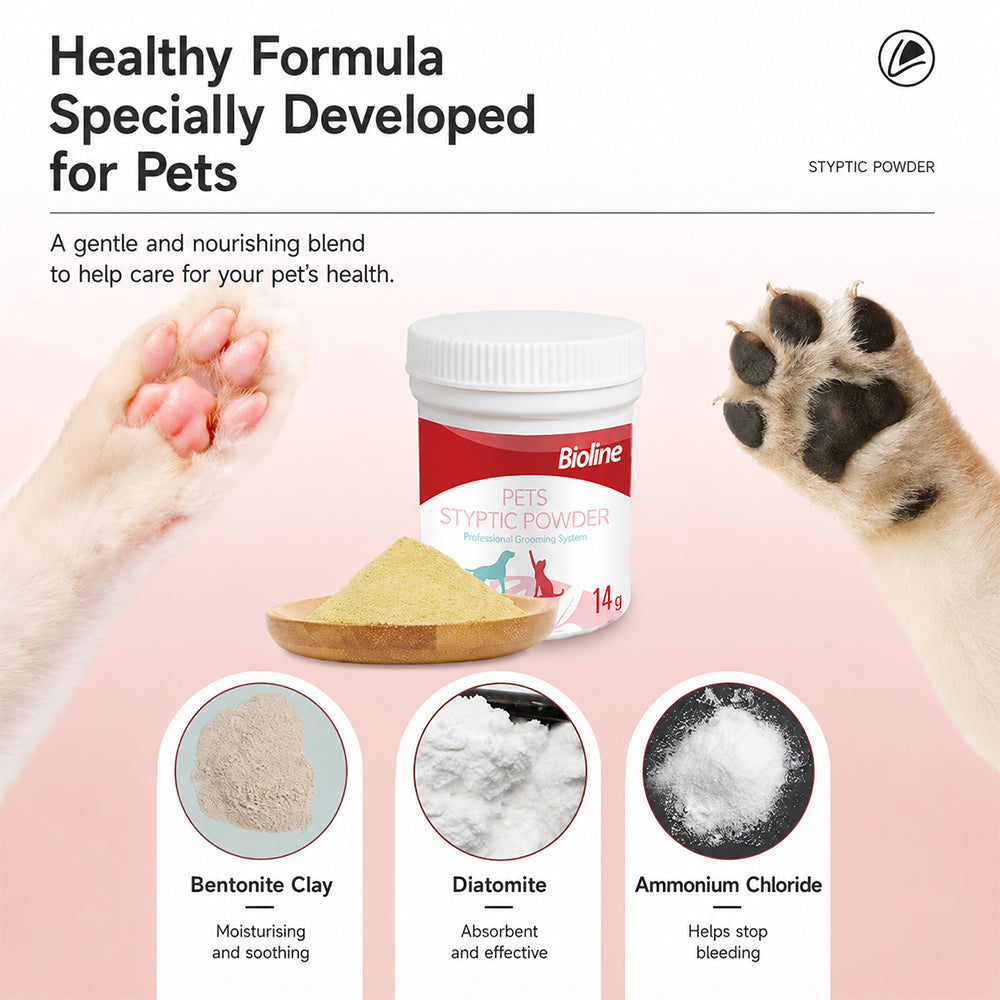 Bioline Pet Styptic Powder 14g for Dogs and Cats