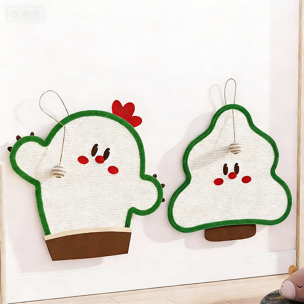 Sisal Wall-Mounted Cat Scratching Pad - Heavy Duty Anti-Shed Design (Velcro Fixing)