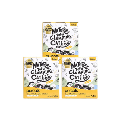 CATURE Original Tofu Clumping Cat Litter – Unscented, Fast Clumping, Low Tracking