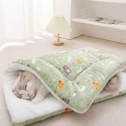 Pet Bed Mat – Thick Warm Non-Slip Soft Blanket for Cats & Dogs