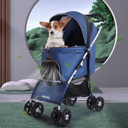 Easy Fold Pet Stroller - One-Touch Folding Design