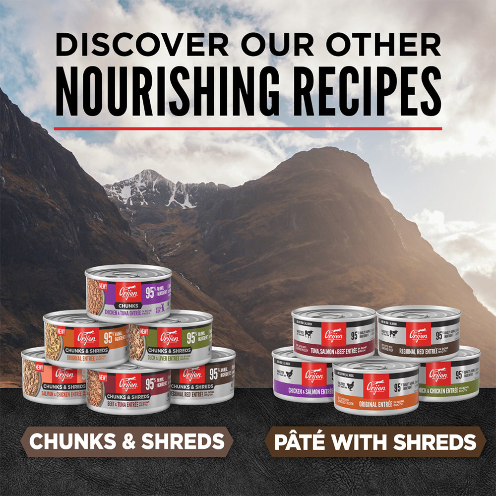 ORIJEN Chunks & Shreds - Salmon & Chicken Entrée Adult Wet Cat Food