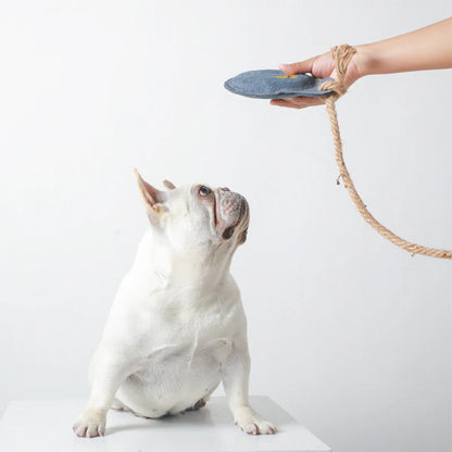 Durable Leather Dog Training Frisbee Interactive Toy