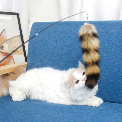 Cat Wand Toy Extendable Feather Teaser with Refill Head | PETSO