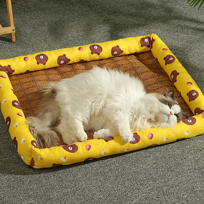 Rattan Cat Bed – Breathable Summer Cat Bed 54 × 44 cm