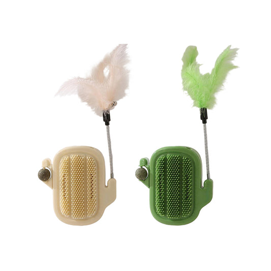 Cactus Cat Self Groomer with Bell ¨C Interactive Scratching & Teaser Toy