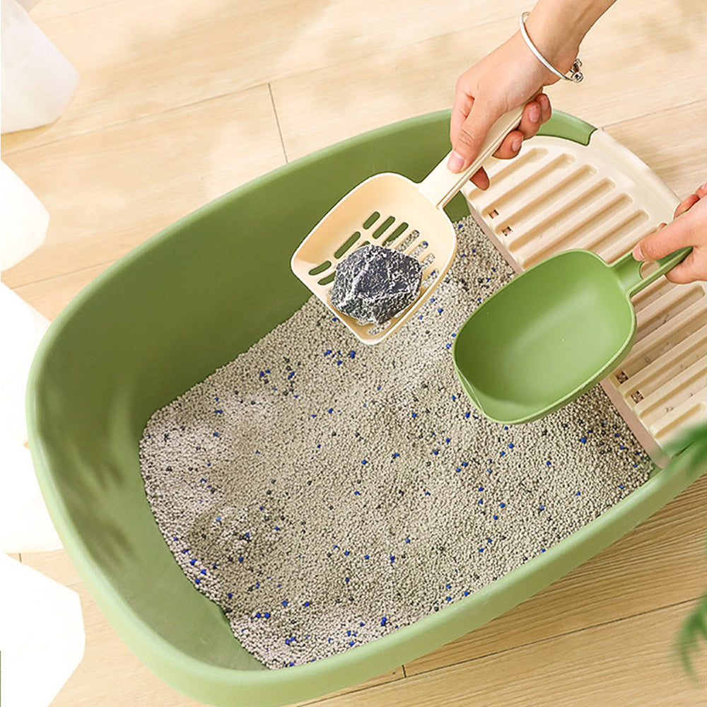 Large Open Cat Litter Box with Removable Wide Step