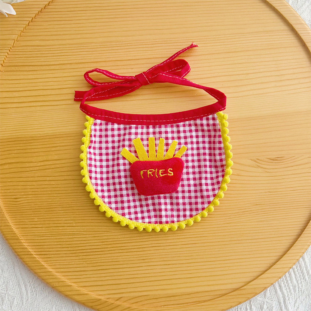 French Fries Pet Bandana Bib – Cute Drool Scarf