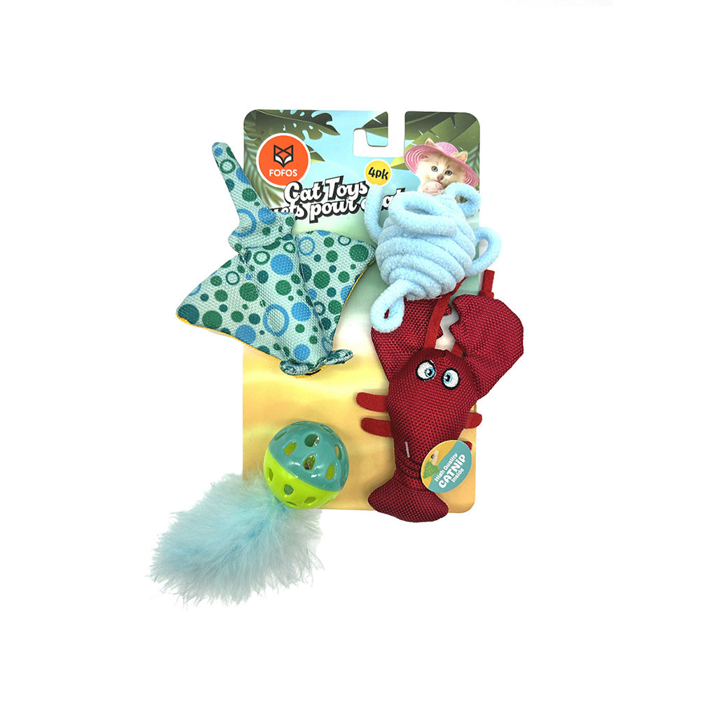 FOFOS Sealife Cat Toy - 4pcs