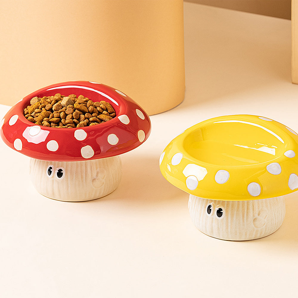Elevated Ceramic Pet Bowl Anti Tip Neck Support