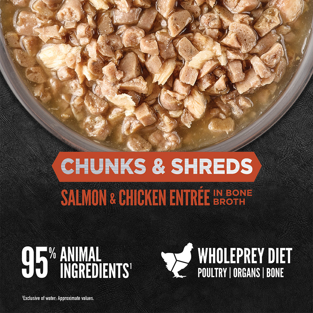 ORIJEN Chunks & Shreds - Salmon & Chicken Entrée Adult Wet Cat Food