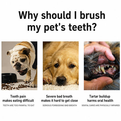 Pet Toothbrush – Silicone Dental Cleaning Brush for Cats & Dogs