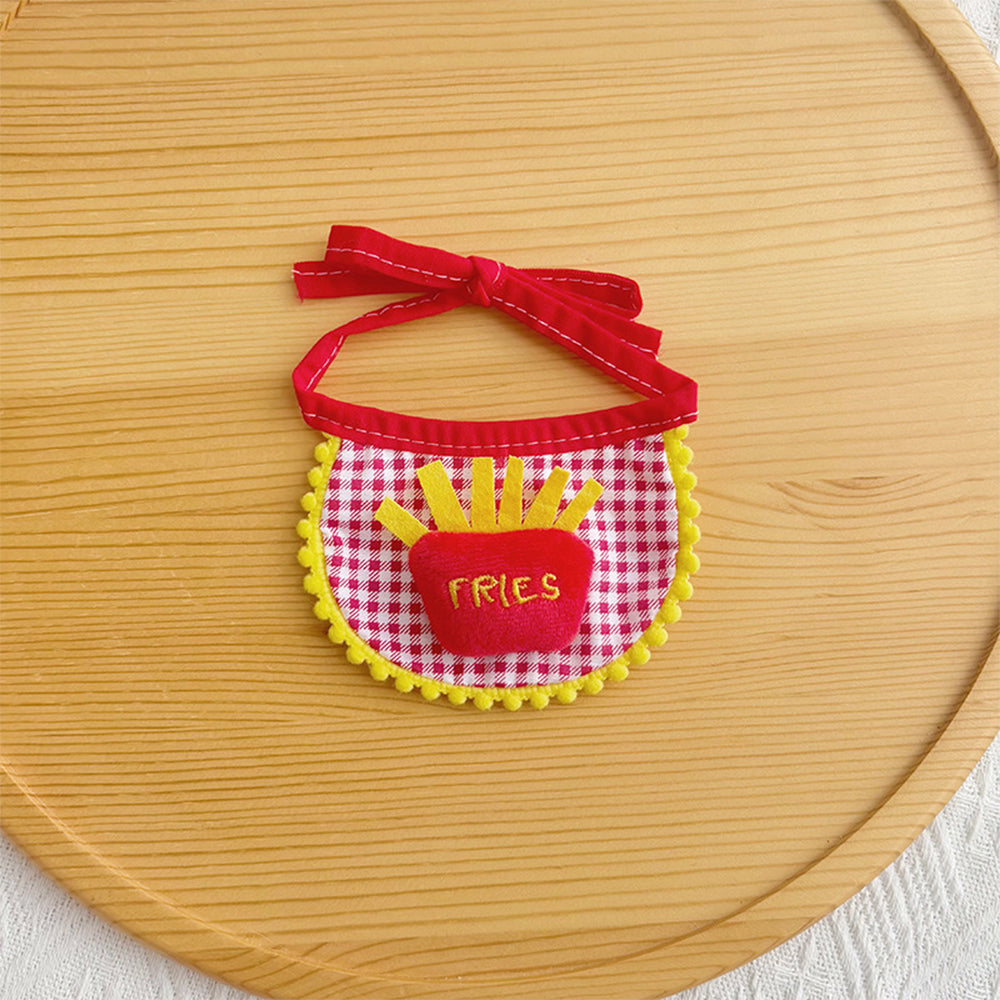 French Fries Pet Bandana Bib – Cute Drool Scarf