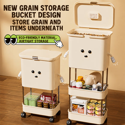 Pet Food Storage Container | Airtight with Wheels — 2 & 3 Layer