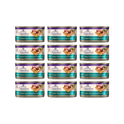 WELLNESS Core Signature Selects Flaked Skipjack Tuna & Shrimp Wet Cat Food 79g x 12