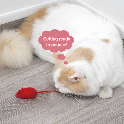 Cat Toy Mouse – Realistic Furry Squeaky Interactive Toy (1pc, Random Color)