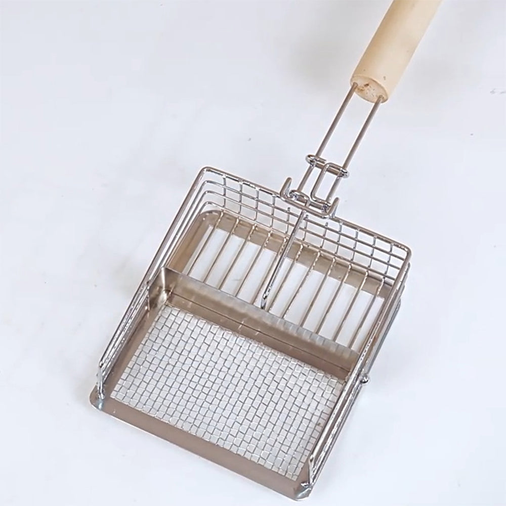 Sliding Sifting Cat Litter Scoop – Dual Mesh, Non-Stick Design