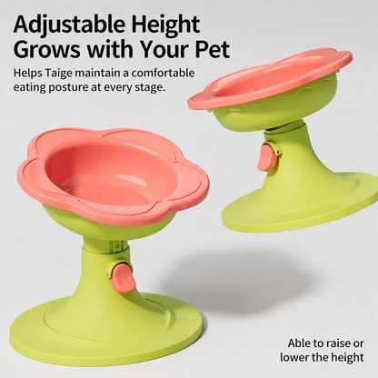 Adjustable Elevated Pet Bowl Ceramic Neck Support