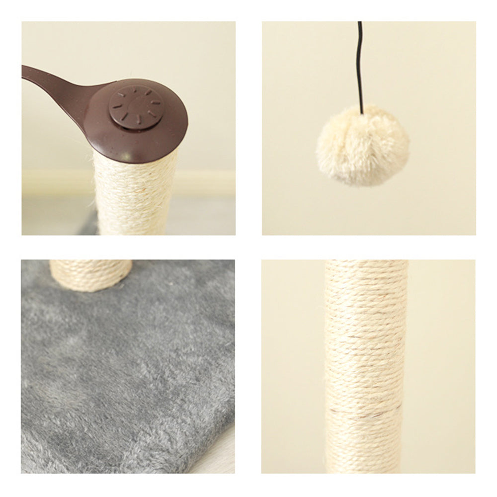 Sisal Cat Scratching Post with Hanging Toy – 67cm Single Post