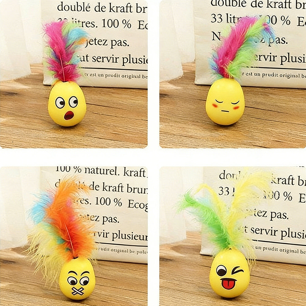 Roly-Poly Feather Interactive Cat Toy