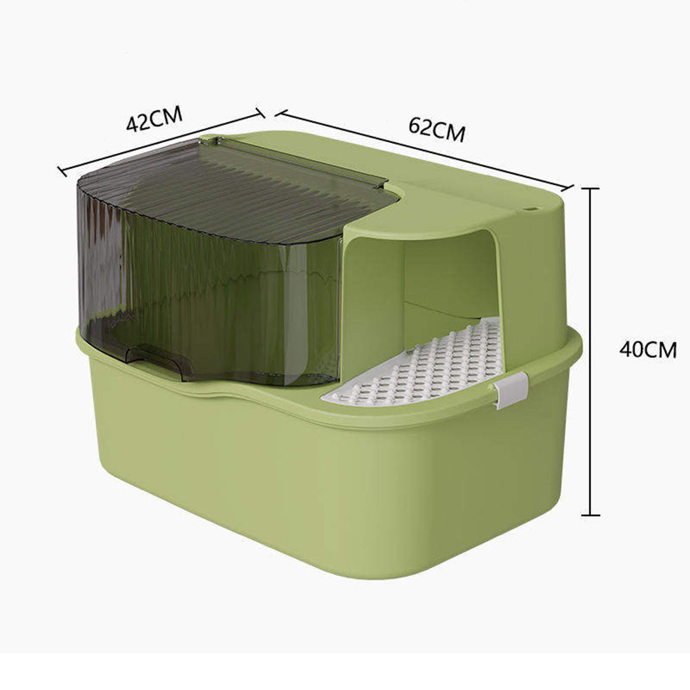 Extra Large Front Entry Cat Litter Box – Anti-Tracking Corridor Design