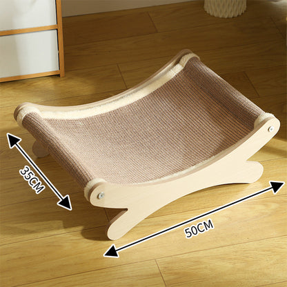 Cat Hammock Bed Wooden Frame Rocking