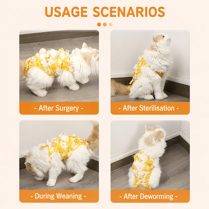 Cat Recovery Suit – Post-Surgery Protective Clothing for Cats (S/M/L)