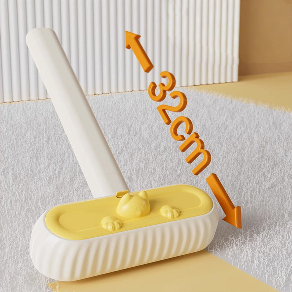 Reusable Pet Hair Remover – Self-Cleaning Fur Removal Brush with Extended Handle