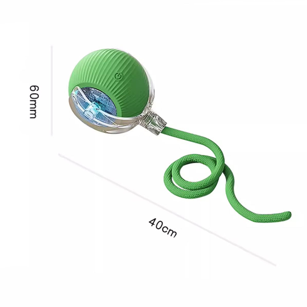 Smart Interactive Pet Ball Toy – 3 Speed Modes with Teaser Rope 1Pcs Random