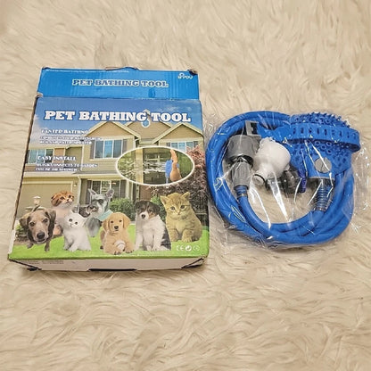 Dog Bath Grooming Kit-Shower Sprayer & Silicone Grooming Glove