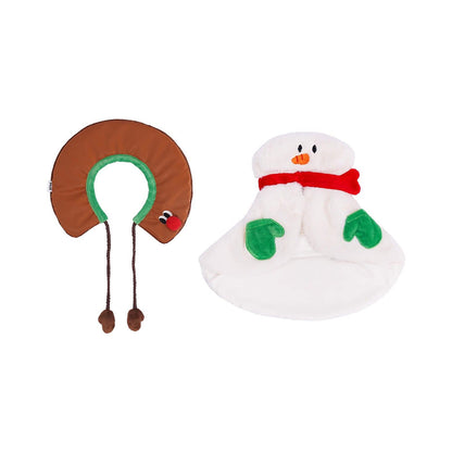 ZEZE Christmas Snowman Pet Cape Costume