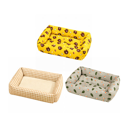 Pet Bed Bolster Square Removable Washable