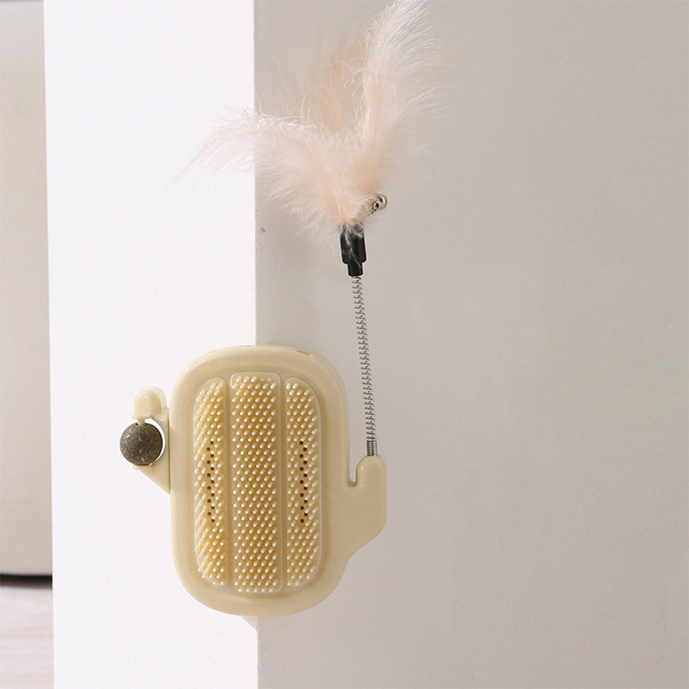 Cactus Cat Self Groomer with Bell ¨C Interactive Scratching & Teaser Toy