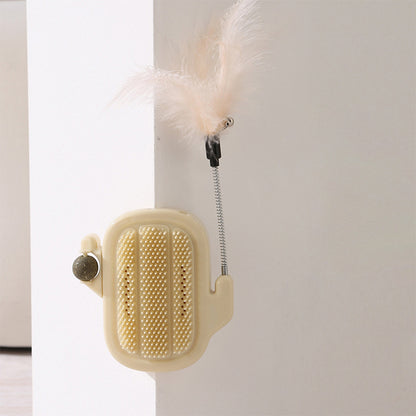 Cactus Cat Self Groomer with Bell ¨C Interactive Scratching & Teaser Toy