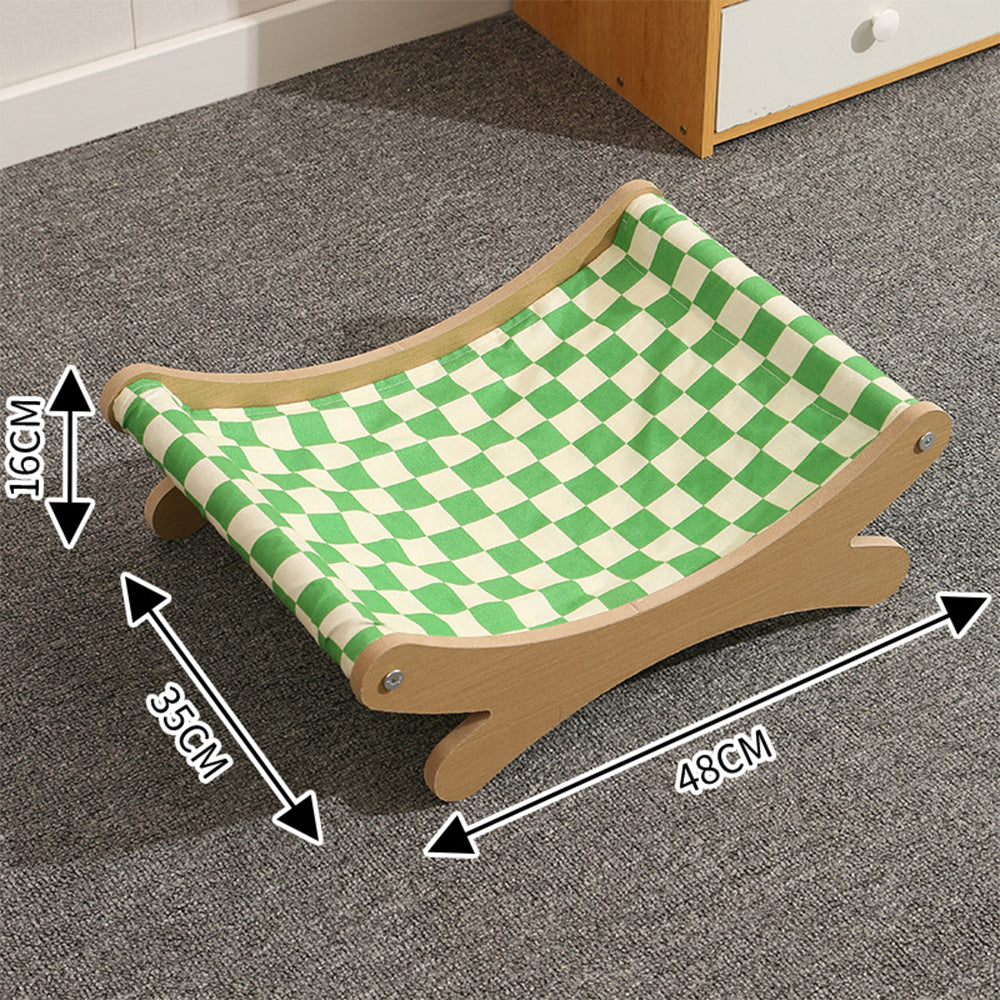 Cat Hammock Bed Wooden Frame Rocking
