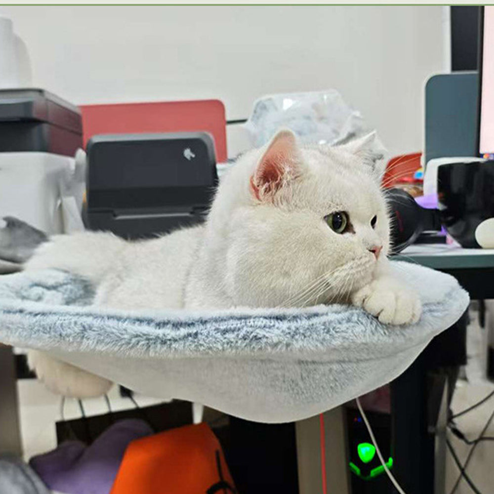 Desk-Mounted Cat Hammock – Clip-On Cat Bed for Table & Desk