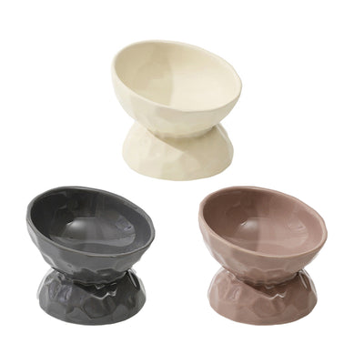 One-Piece Ceramic Pet Slanted High Bowl - 200ml