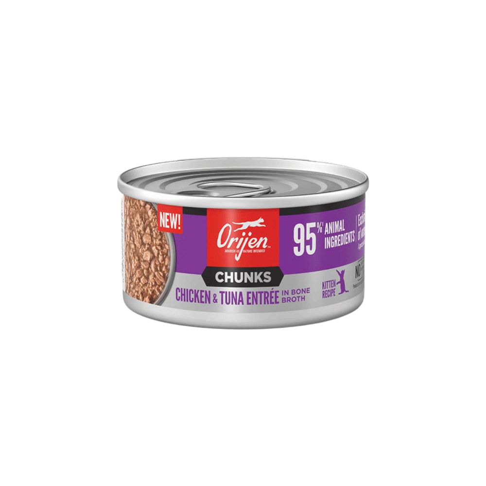 ORIJEN Chunks & Shreds - Chicken & Tuna Entrée Kitten Wet Cat Food