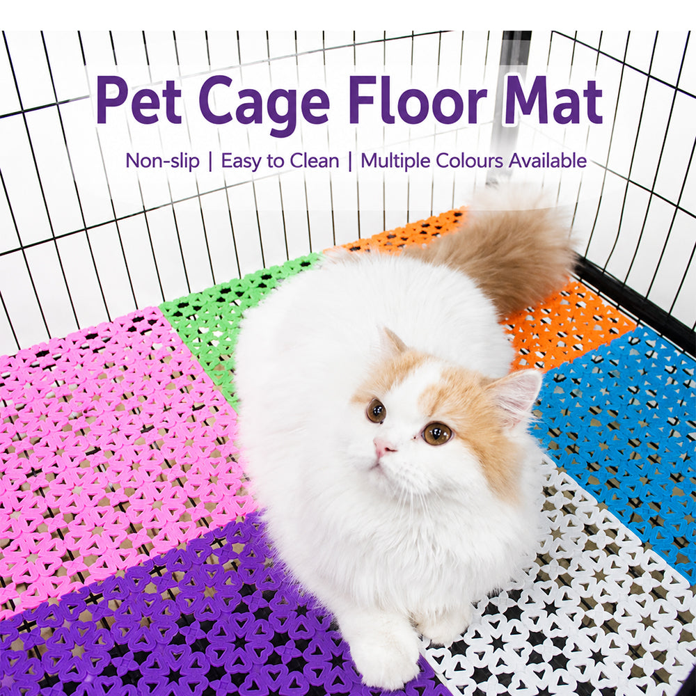 Dog Crate Grid Mat – Interlocking Non-Slip Paw Protection 30x20cm