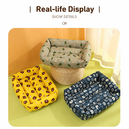 Pet Bed Bolster Square Removable Washable