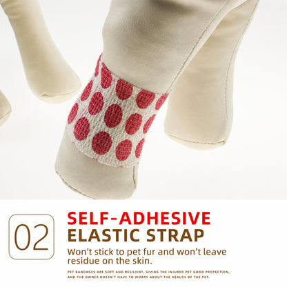 Pet Self-Adhesive Bandage – Vet Wrap Cohesive No-Glue for Cats & Dogs
