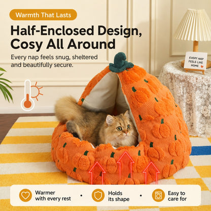 Enclosed Cat Bed Cozy Warm House