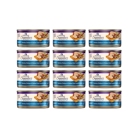 WELLNESS Core Signature Selects Shredded Boneless Chicken & Chicken Liver Wet Cat Food 79g x 12