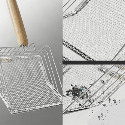 Sliding Sifting Cat Litter Scoop – Dual Mesh, Non-Stick Design