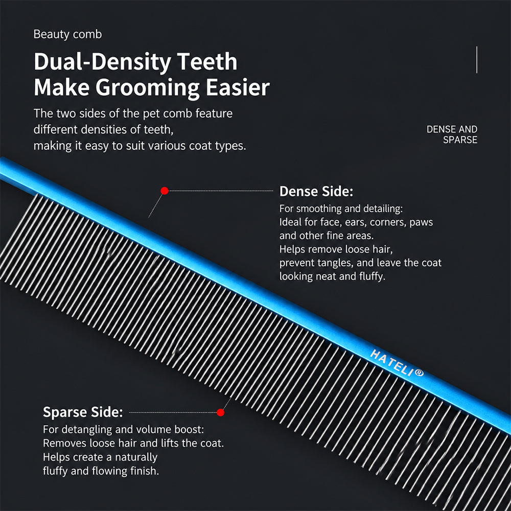 Pet Steel Comb Grooming Detangling Fine Tooth