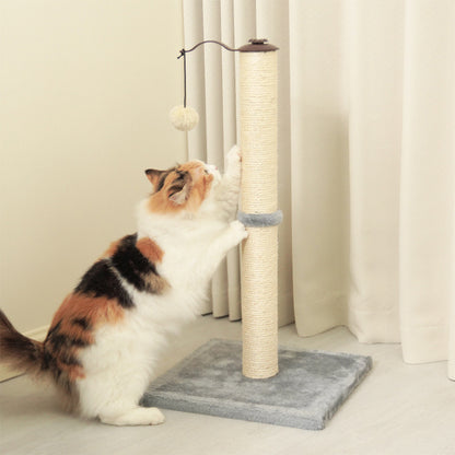 Sisal Cat Scratching Post with Hanging Toy – 67cm Single Post