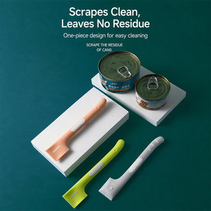 Pet Food Spoon Silicone Can Scraper Long Handle